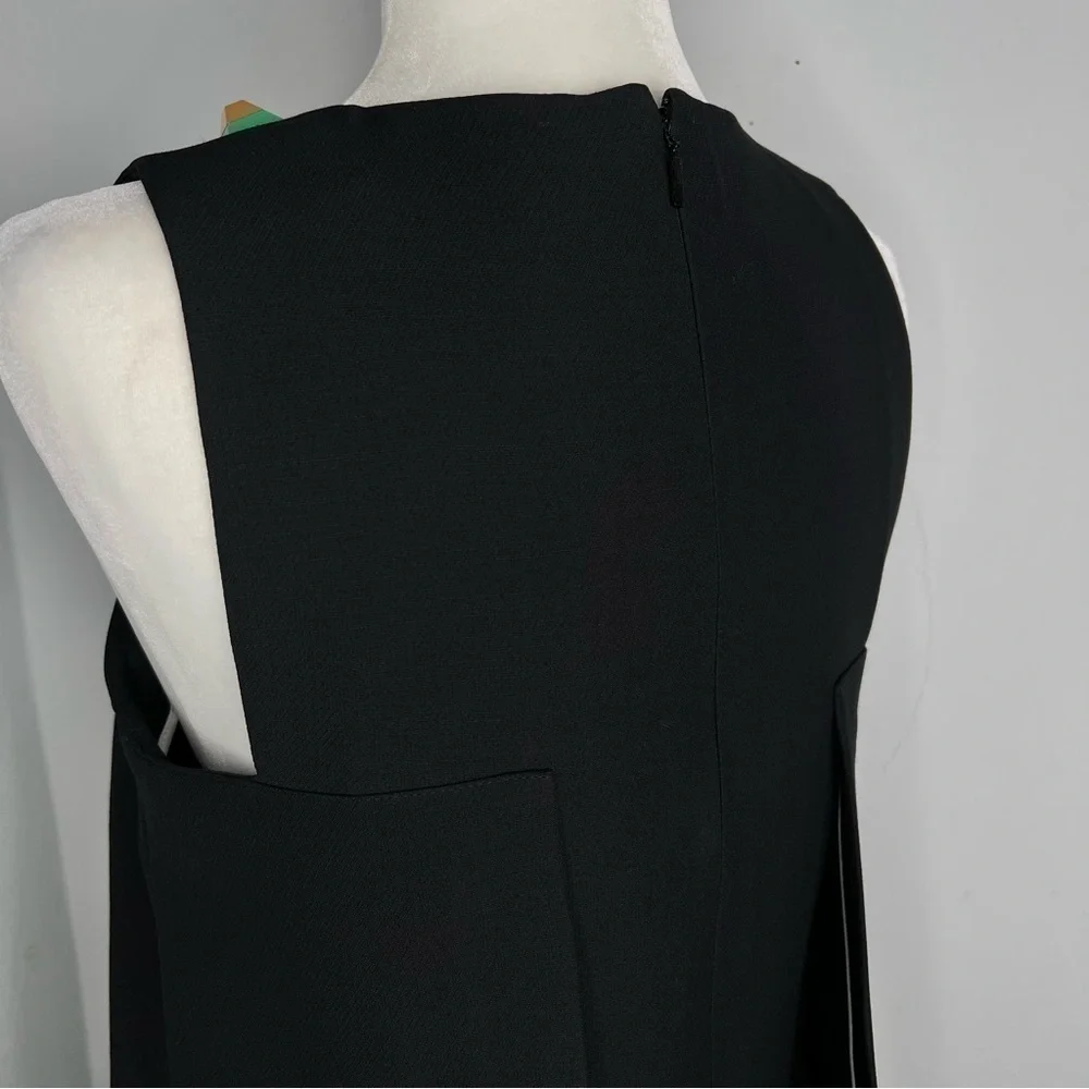 NWT Fendi Monster Eyes Embellished Black Leather Wool Cocktail Dress 42 6 - Picture 8 of 15